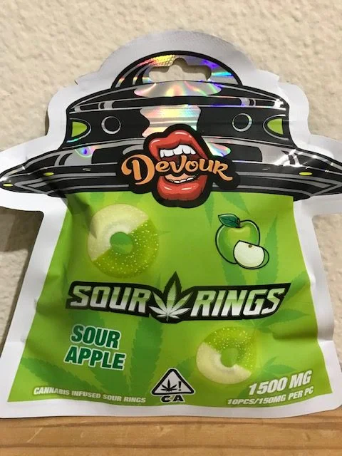 Devour Apple Sour Rings 1500MG